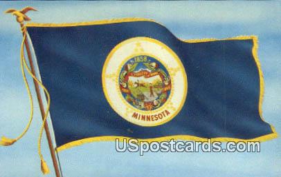 State Flag - Misc, Minnesota MN Postcard