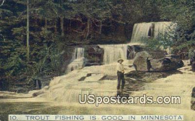 Trout Fishing - Misc, Minnesota MN Postcard