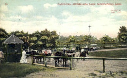 Carousal, Minnehaha Park  - Minneapolis, Minnesota MN Postcard
