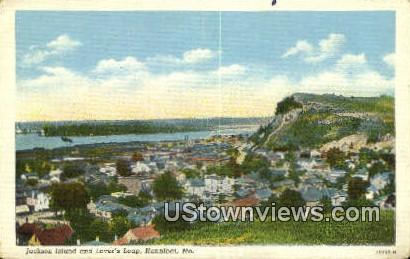 Jackson Island, Lovers Leap - Hannibal, Missouri MO Postcard