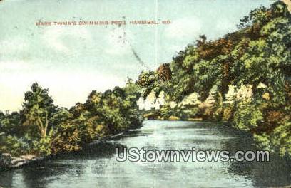 Mark Twain's Swimming Pool - Hannibal, Missouri MO Postcard