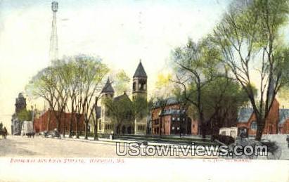 Broadway & Fifth St - Hannibal, Missouri MO Postcard