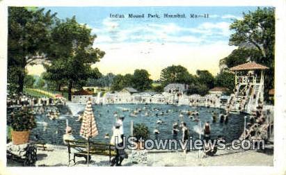 Indian Mound Park - Hannibal, Missouri MO Postcard