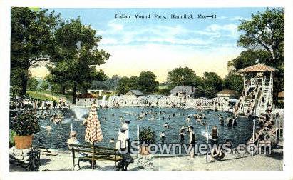 Indian Mound Park - Hannibal, Missouri MO Postcard