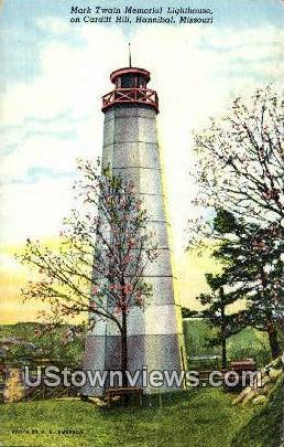 Mark Twain Memorial Lighthouse - Hannibal, Missouri MO Postcard