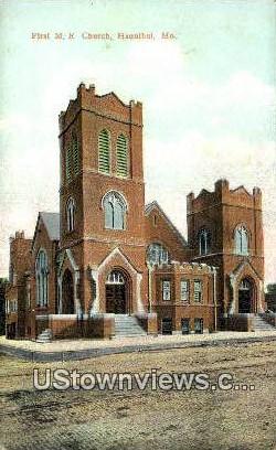 First ME Church - Hannibal, Missouri MO Postcard