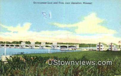 Government Lock & Dam - Hannibal, Missouri MO Postcard