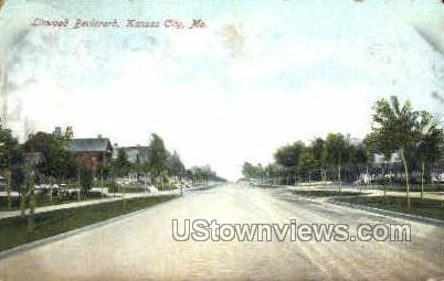 Linwood Boulevard - Kansas City, Missouri MO Postcard
