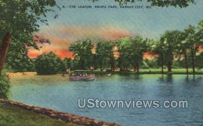 Lagoon of Swope Park - Kansas City, Missouri MO Postcard