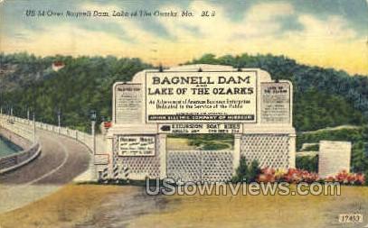 Bagnell Dam  - Lake of the Ozarks, Missouri MO Postcard