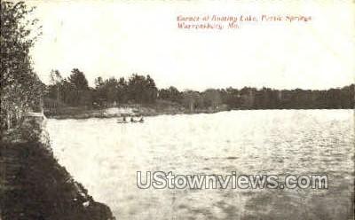 Corner of Boating Lake - Warrensburg, Missouri MO Postcard