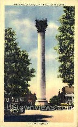 White Water Tower - St. Louis, Missouri MO Postcard
