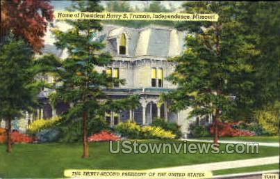 The Harry Turman Library - Independence, Missouri MO Postcard