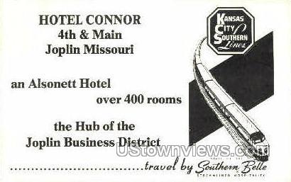 Hotel Connor - Joplin, Missouri MO Postcard