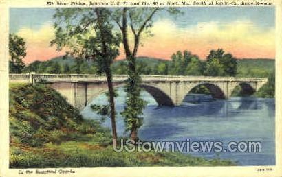 Elk River Bridge - Joplin, Missouri MO Postcard