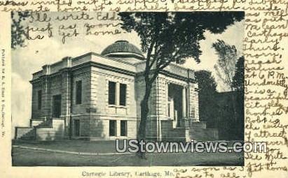 Carnegie Library - Carthage, Missouri MO Postcard
