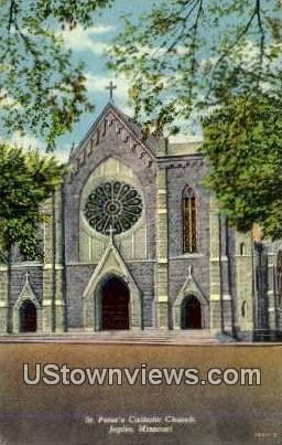St. Peters Catholic Church - Joplin, Missouri MO Postcard