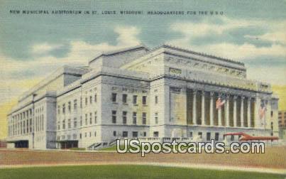 New Municipal Auditorium - St. Louis, Missouri MO Postcard