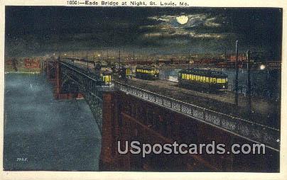 Eads Bridge - St. Louis, Missouri MO Postcard