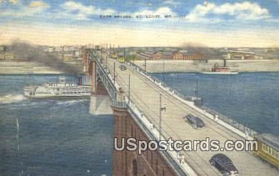 Eads Bridge - St. Louis, Missouri MO Postcard