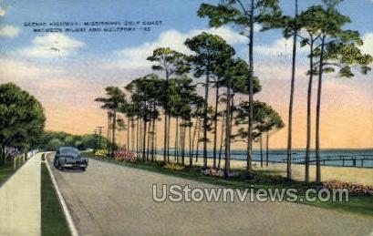 Scenic Highway  - Biloxi, Mississippi MS Postcard