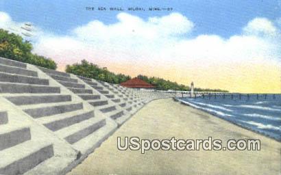 Sea Wall - Biloxi, Mississippi MS Postcard