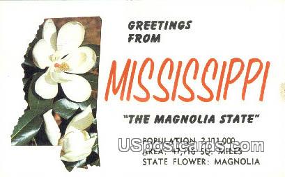 Greetings from Mississippi, Postcard       ;       Greetings from MS,