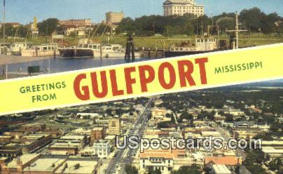Gulfport Mississippi, Postcard       ;       Gulfport MS,