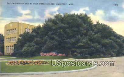 Friendship Oak, Gulf Park College - Gulfport, Mississippi MS Postcard