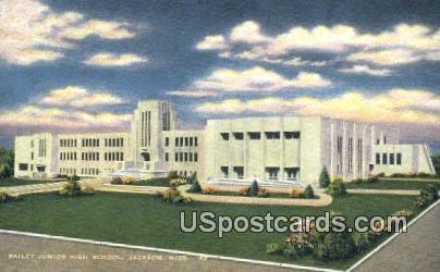 Bailey Junior High School - Jackson, Mississippi MS Postcard
