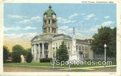 Court House - Greenwood, Mississippi MS Postcard
