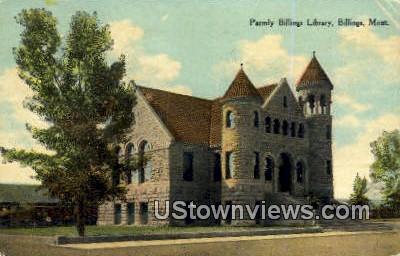 Parmly Billings Library - Montana MT Postcard