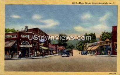 Main Street - Black Mountain, North Carolina NC Postcard