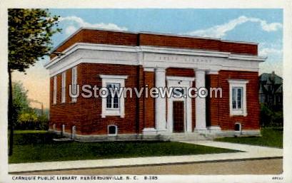 Carnegie Public Library - Hendersonville, North Carolina NC Postcard