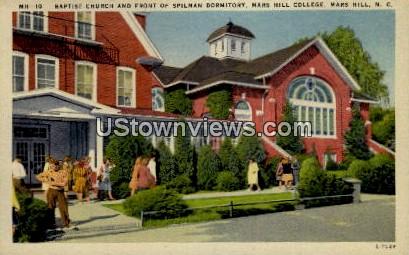 Baptist Church  - Mars Hill, North Carolina NC Postcard