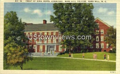 Front of Edna Moore Dormitory - Mars Hill, North Carolina NC Postcard