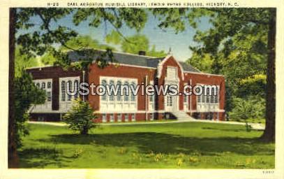 Carl Augustus Rudisill Library - Hickory, North Carolina NC Postcard