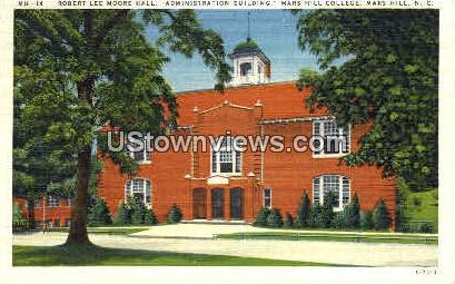 Robert Lee Moore Hall, Mars Hill College - North Carolina NC Postcard