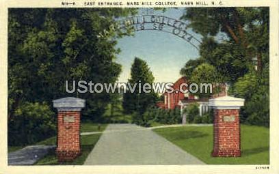 East Entrance, Mars Hill College - North Carolina NC Postcard