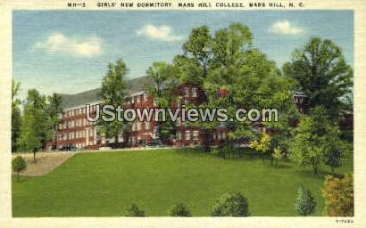 Girls Dorm, Mars Hill College - North Carolina NC Postcard