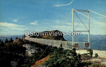 Mile High Swinging Bridge - Grandfather Mountain, North Carolina NC Postcard