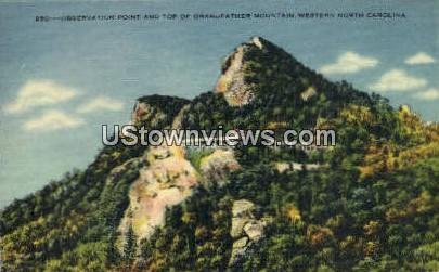 Observation Point - Grandfather Mountain, North Carolina NC Postcard