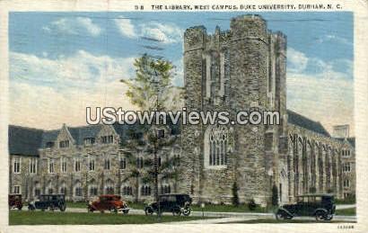 Library, University of NC - Durham, North Carolina NC Postcard