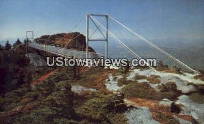 Mile High Swinging Bridge - Grandfather Mountain, North Carolina NC Postcard