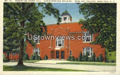 Robert Lee Moore Hall - Mars Hill, North Carolina NC Postcard