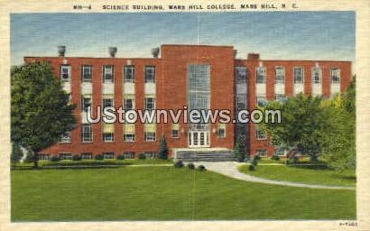 Science Bldg, Mars Hill College - North Carolina NC Postcard