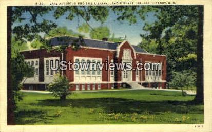 Carl Augustus Rudisill Library - Hickory, North Carolina NC Postcard