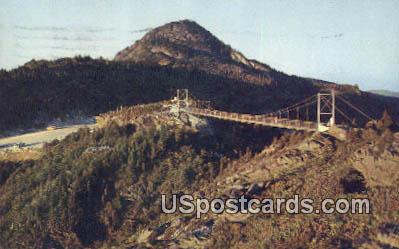 Mile High Suspension Bridge - Grandfather Mountain, North Carolina NC Postcard