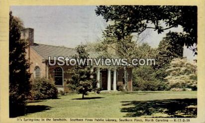 Public Library - Southern Pines, North Carolina NC Postcard
