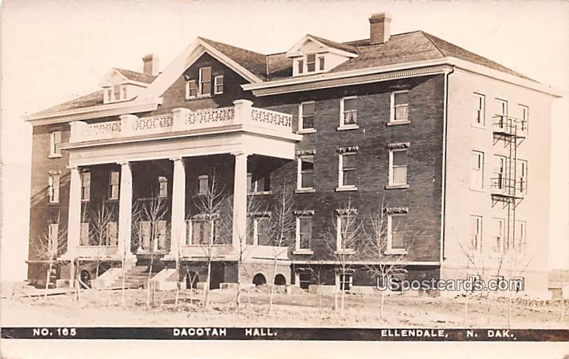 Dacotah Hall - Ellendale, North Dakota ND Postcard